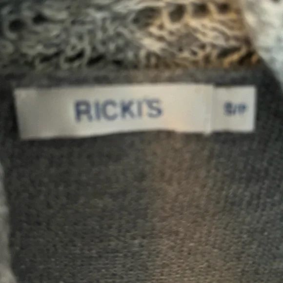 Rickis Grey open cardigan with built in Scarf Sz S - Picture 7 of 11